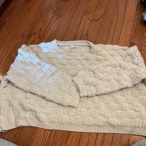 Cropped cream sweater